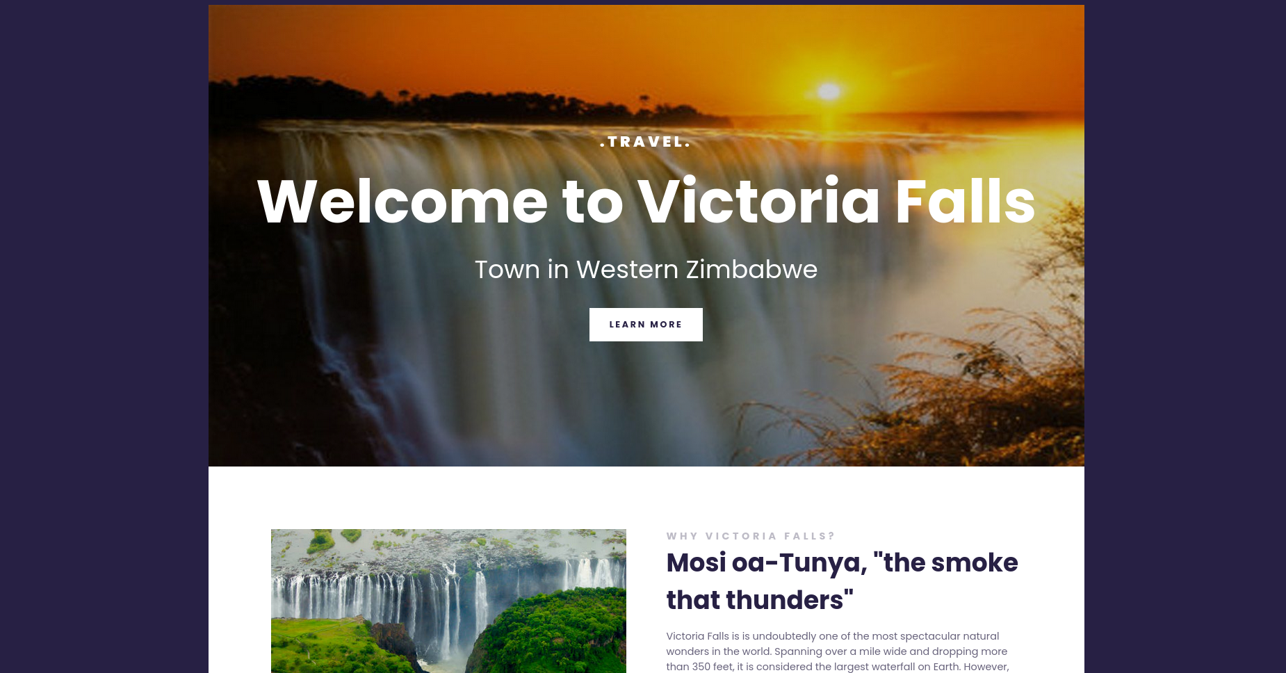 a restuarant in Victoria Falls